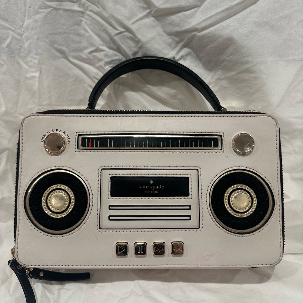 Kate Spade White and Black Retro Boombox